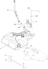 Toro 74915 CP - Toro 60" Z Master Zero-Turn Mower, Side-Discharge Deck (SN: 311000001 - 311999999) (2011) Fuel Tank Mounting Assembly