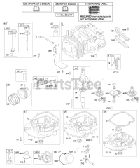 Briggs & Stratton 125602-0114-E2 - Briggs & Stratton Vertical Engine Camshaft, Crankshaft, Cylinder, Engine Sump, Lubrication, Piston Group