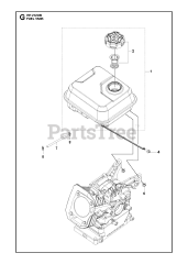 Husqvarna 970505501 - Husqvarna Engine (2021-01) FUEL TANK