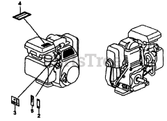 Craftsman 580.762010 (1054-0) - Craftsman 2,000 PSI Pressure Washer Engine Marks