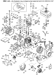 Tecumseh HSK70-130296S - Tecumseh Engine Engine Parts List #1