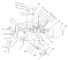 Toro 20037 - Toro Super Recycler Walk-Behind Mower with Bag (SN: 230000001 - 230999999) (2003) Housing and Wheel Assembly