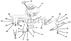 Ariens 911533 (LM 21 S) - Ariens 21" Self-Propelled Walk-Behind Mower, 6hp Kawasaki (SN: 000101 - 000733)