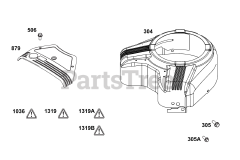 Briggs & Stratton 389575-0003-E1 - Briggs & Stratton Vertical Engine Blower Housing Group