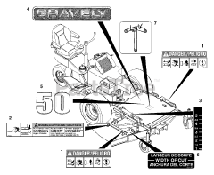 Gravely 890013 - Gravely 60" Deck for Pro-Master 310 Mower (SN: 000101 - 000500)
