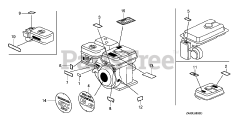 Honda GX160 U1 QXE8 (GCACK) - Honda Engine, Made in Japan (SN: GCACK-1000001 - GCACK-9999999) LABEL (1)