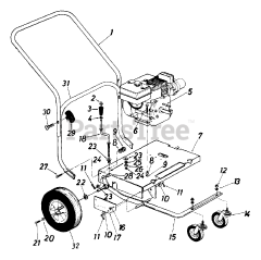 MTD 244-692-135 - MTD Walk-Behind Blower (1994) (W.W. Grainger)