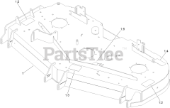 Toro 77285 (2000) - Toro 60" Z Master Zero-Turn Mower (SN: 418100000 - 999999999) Deck Decal Assembly No. 147-7373