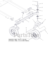 Gravely 915262 (ZT XL 42) - Gravely 42" Zero-Turn Mower, 21.5hp Kawasaki FR (SN: 030000 - 059999) Front Caster Wheels