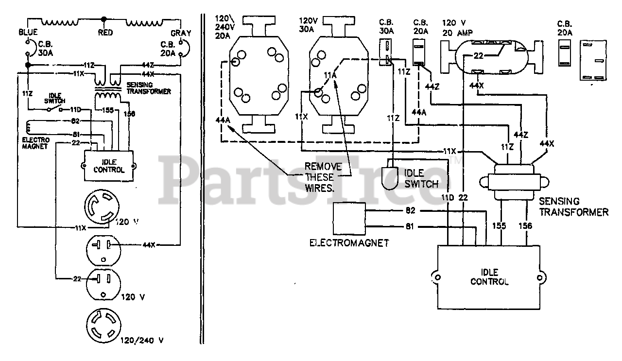 Generac 89950 Generac Idle Control Kit for L4000 Portable Generator Wiring Diagram Idle