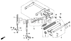 Honda H4518 H HSA/C (MZAT) - Honda Lawn Tractor, Made in Japan (SN: MZAT-3000001 - MZAT-3999999) HEIGHT ADJUSTING LEVER