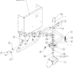 Troy-Bilt 23AACAAX711 - Troy-Bilt FLEX Leaf Blower Attachment (2016) Caster Wheel Bracket