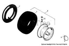 Simplicity 1080 S (1691776) - Simplicity 32" Snow Thrower, 10hp Tire &amp; Wheel Group