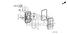 Honda EP2500CX 1 ACH (EAHC) - Honda Generator, Made in China (SN: EAHC-1000001 - EAHC-9999999) AIR CLEANER