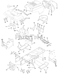Quality Pro QP 20H46 A - Quality Pro Lawn Tractor (2000) Chassis And Enclosures
