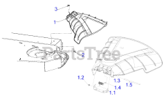 Cub Cadet ZT1-50 KW FAB (17RIEACZ010) - Cub Cadet Ultima 50" Zero-Turn Mower, Fab Deck, Kawasaki (2019) Discharge Chute