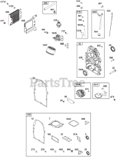 Briggs & Stratton 385447-0216-B5 - Briggs & Stratton Horizontal Engine Crankcase Cover/Sump and Lubrication Group