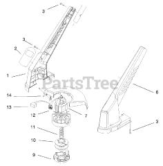Lawn-Boy 51349 - Lawn-Boy 30cm String Trimmer, Electric, Canada (SN: 008900001 - 008999999) (1998) MOTOR &amp; HOUSING ASSEMBLY