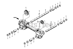 Troy-Bilt 12061 - Troy-Bilt Tuffy Rear-Tine Tiller (SN: 120610100101 & Above) WHEEL &amp; TILLER SHAFT ASSEMBLY