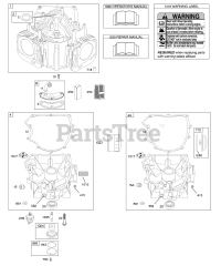 Briggs & Stratton 4045A7-0100-E1 - Briggs & Stratton Vertical Engine Cylinder, Engine Sump