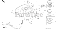 Honda HS828 K1 TAS/C (SZAK) - Honda 28" Snow Blower, Made in Japan (SN: SZAK-2120001 - SZAK-9999999) FUEL TANK