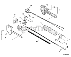 Echo GT-22 GES - Echo String Trimmer (Original Version) Control Handle, Throttle Cable, Ignition Switch