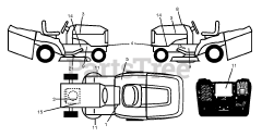 Husqvarna TC 138 (960510124-03) - Husqvarna 38" Garden Tractor (2016-08) DECALS