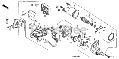 Honda HS828 K1 TAS/C (SZAK) - Honda 28" Snow Blower, Made in Japan (SN: SZAK-2120001 - SZAK-9999999) STARTER MOTOR