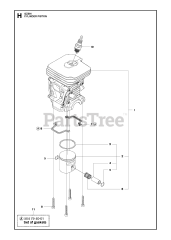 RedMax GZ 381 - RedMax Chainsaw CYLINDER PISTON