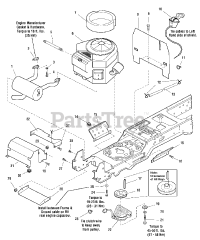 Massey Ferguson 2723 H (2690605) - Massey Ferguson 50" Garden Tractor, 23hp