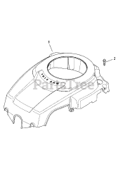 Cub Cadet LTX 1042 (13WX91AS010) - Cub Cadet 42" Lawn Tractor (2010) Blower Housing &amp; Baffles