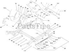 Toro 74271 (Z 550) - Toro 52" Z Master Zero-Turn Mower, Side-Discharge Deck (SN: 280000001 - 280999999) (2008) Front Frame Assembly