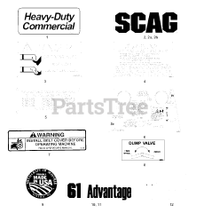 Scag STHM-23CV - Scag Three-Wheel Riding Mower, 23hp Kohler (SN: 9220001 - 9229999)