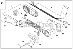 Echo PB-5810 H - Echo Backpack Blower (SN: P63215001001 - P63215999999) Throttle Control