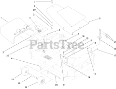 Toro 30094 - Toro 36" Walk-Behind Mower, Floating Deck, T-Bar, Gear Drive (SN: 280000001 - 280999999) (2008) OUTER DECK ASSEMBLY
