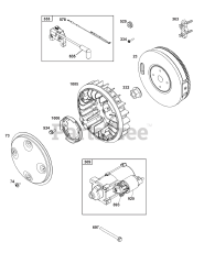 Briggs & Stratton 356447-0668-B5 - Briggs & Stratton Horizontal Engine Flywheel, Ignition, and Starter Group