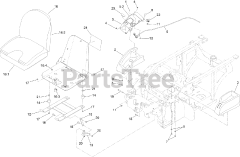 Toro 74312 (8000) - Toro 48" Z Master Zero-Turn Mower (SN: 400000000 - 402079999) Seat and Consoles Assembly
