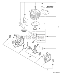 Echo SRM-210 - Echo String Trimmer (SN: 10001001 - 10999999) Engine, Short Block -- SB1072