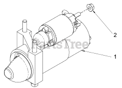 Briggs & Stratton 076151-04 - Briggs & Stratton 48kW Liquid Cooled Home Standby Generator Engine Service Parts - Starter (80017610_80014157_80022397_80022398)