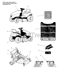 Massey Ferguson 2514 H (1693348) - Massey Ferguson 38" Lawn Tractor, 14hp Decal - Safety &amp; Common