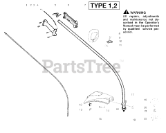 Weed Eater XT 250 - Weed Eater String Trimmer, Type 2 Handle &amp; Shaft Assembly