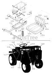 Toro 1-8755 - Toro Lawn Ranger Lawn Tractor (1970) Seats, Trim, Decals