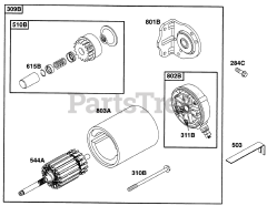 Briggs & Stratton 290447-0375-01 - Briggs & Stratton Horizontal Engine Electric Starter