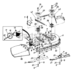 Turf Power 133Z619G019 - Turf Power Lawn Tractor (1993) (Agway) Deck Assembly