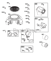 Briggs & Stratton 49C877-0004-G1 - Briggs & Stratton Vertical Engine Blower Housing and Air Cleaner Group