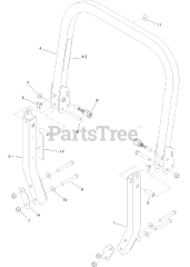 Toro 74925 TE (6000) - Toro 152cm Z Master Zero-Turn Mower, Side-Discharge Deck (SN: 404320000 - 999999999) Roll-Over Protection System Assembly No. 116-0232