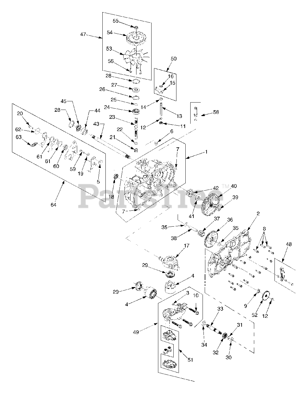 White Outdoor ZT50 (17BA5A7P790) White Outdoor 50" ZeroTurn Mower (2005) RH Transmission