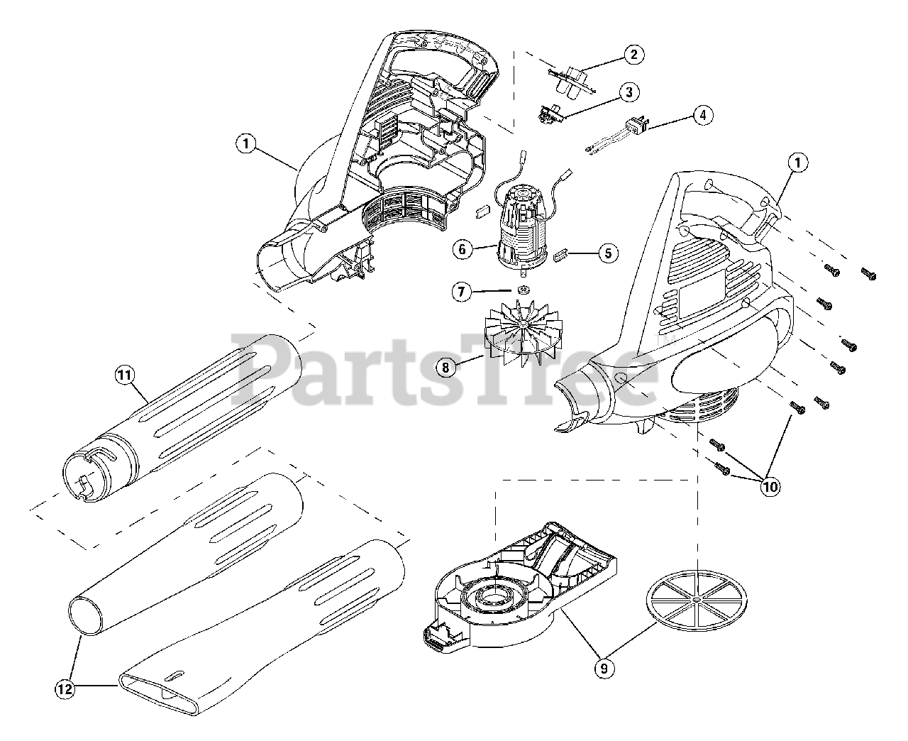 Ryobi 160r (41AA160C034) Ryobi Blower Motor And Housing Parts Parts