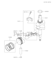 Kawasaki FJ180V-DM25 - Kawasaki Engine PISTON/CRANKSHAFT