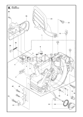 Husqvarna 140 e - Husqvarna Chainsaw CRANKCASE